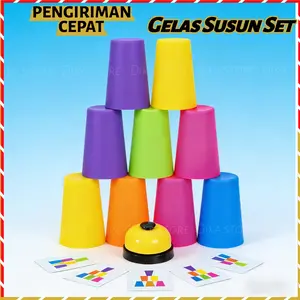 1 Set Gelas Susun  Mainan Edukasi Anak Main Mainan Sensory PlayMeningkatkan Fokus Cocok untuk Keluarga & Kompetisi