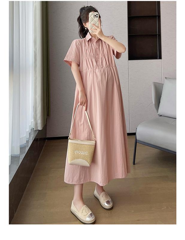 Product Introduction of P69350# Dress Pregnant Plus Size Dress For Women Nipped Waist Summer Slim New Arrival Pregnant Pregnancy Dress 13