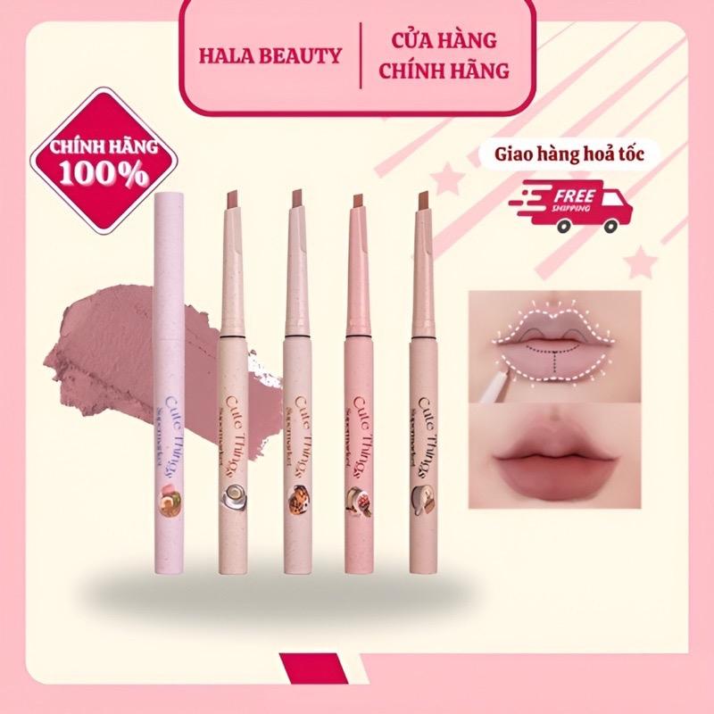 Flortte - Son Môi Kiêm Chì Kẻ Viền Môi Flortte Định Hình Khuôn Môi Làm Đều Màu Môi Mềm Mịn Chống Nước Lâu Trôi