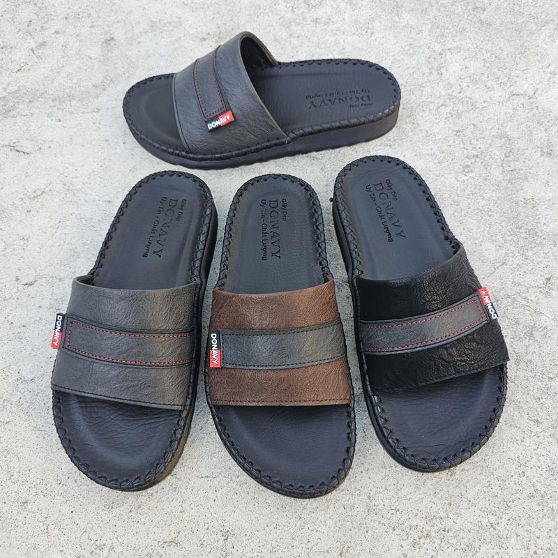 Dép Doctor Nguyên Khối DONAVY Masterful Luxury, Đế Cao 03cm, Quai Da Cao Cấp Bản Limited Edition, May Full Handmade Chắc Chắn D.3CN dép  dsq