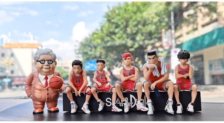 Product Introduction of Car Telephone Number Plate Interior Anime Decoration SLAM DUNK Hanamichi Sakuragi Action Figure Ornament Auto Accessories Gifts 17