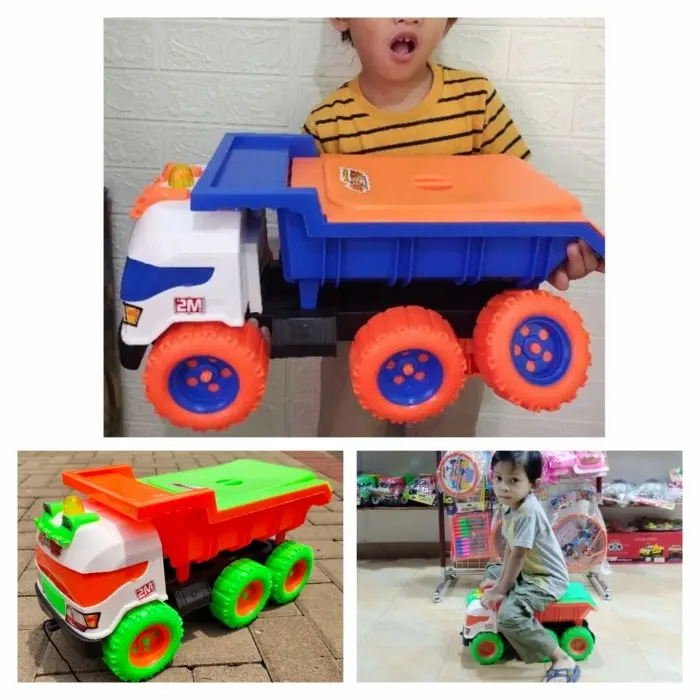 Toman Project Mainan Truck Dump Muatan Pasir Besar Murah - Mobilan Truck Tunggang - Model D 4