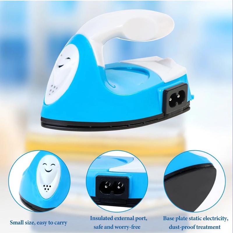 Setrika Mini Seterika Kering Baju Pakaian Celana Mini Dry Iron Quick Heat Listrik Ukuran Kecil Micro Travel 300 Watt Colokan Indo High Quality Alat Elektronik Rumah Tangga Portable Merapikan Pakaian Multifungsi Kabel 8