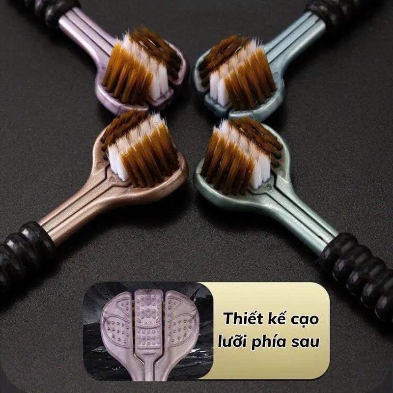 2 Hộp Bàn Chải Đánh Răng 3 Chiều Chải 3 Mặt, Hộp 4 Chiếc Lông Mềm Đánh Bay Mọi Mảng Bám xịt thơm miệng 1