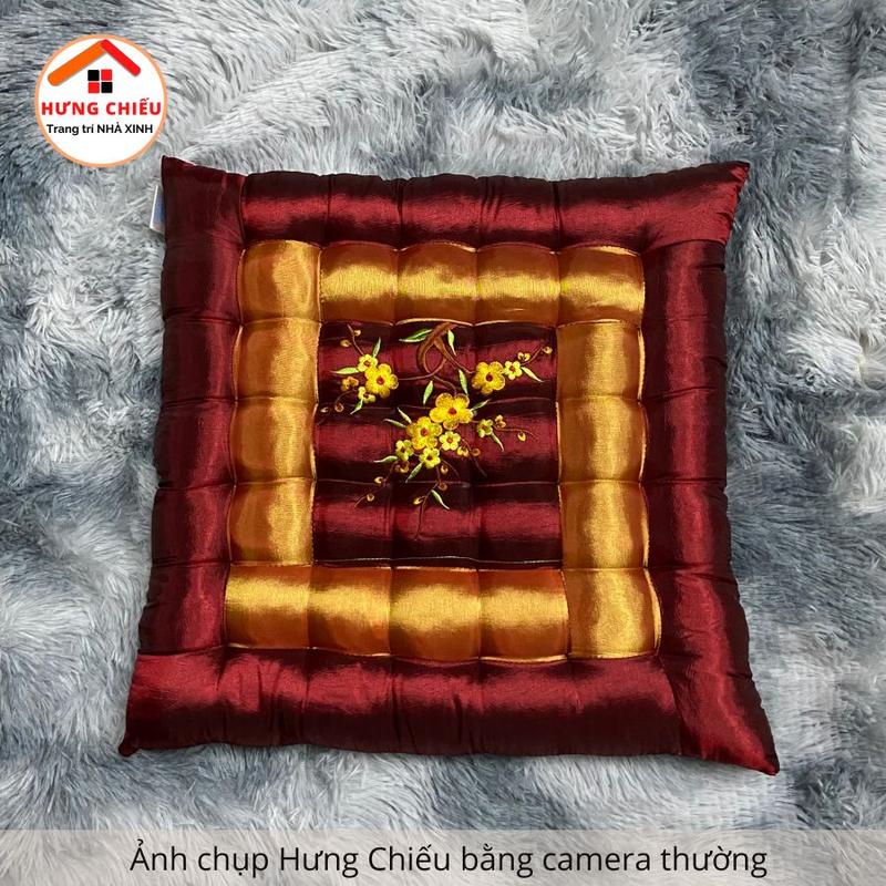 Product Introduction of Đệm ngồi bệt lót ghế văn phòng, nệm vuông ngồi thiền vải lụa trơn một màu, thảm ngồi bệt lót mông (40x40cm) - Hưng Chiếu 6