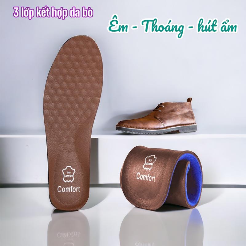  Lót giày da bò thật cao cấp nam nữ  dùng lót giày da,lót giày tây sục boss  cấu tạo 3 lớp siêu êm bám hút ẩm công nghệ mới 2023 Miếng Lót Giày 
