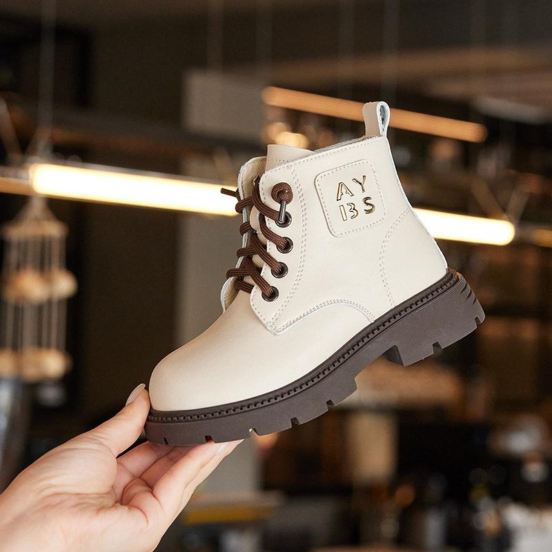 Product Introduction of Girls' Shoes Boots 2024 Spring and Autumn New Thin Cotton Medium and Big Children Winter Boy's Ankle Boot Children Casual Martin Boots 11