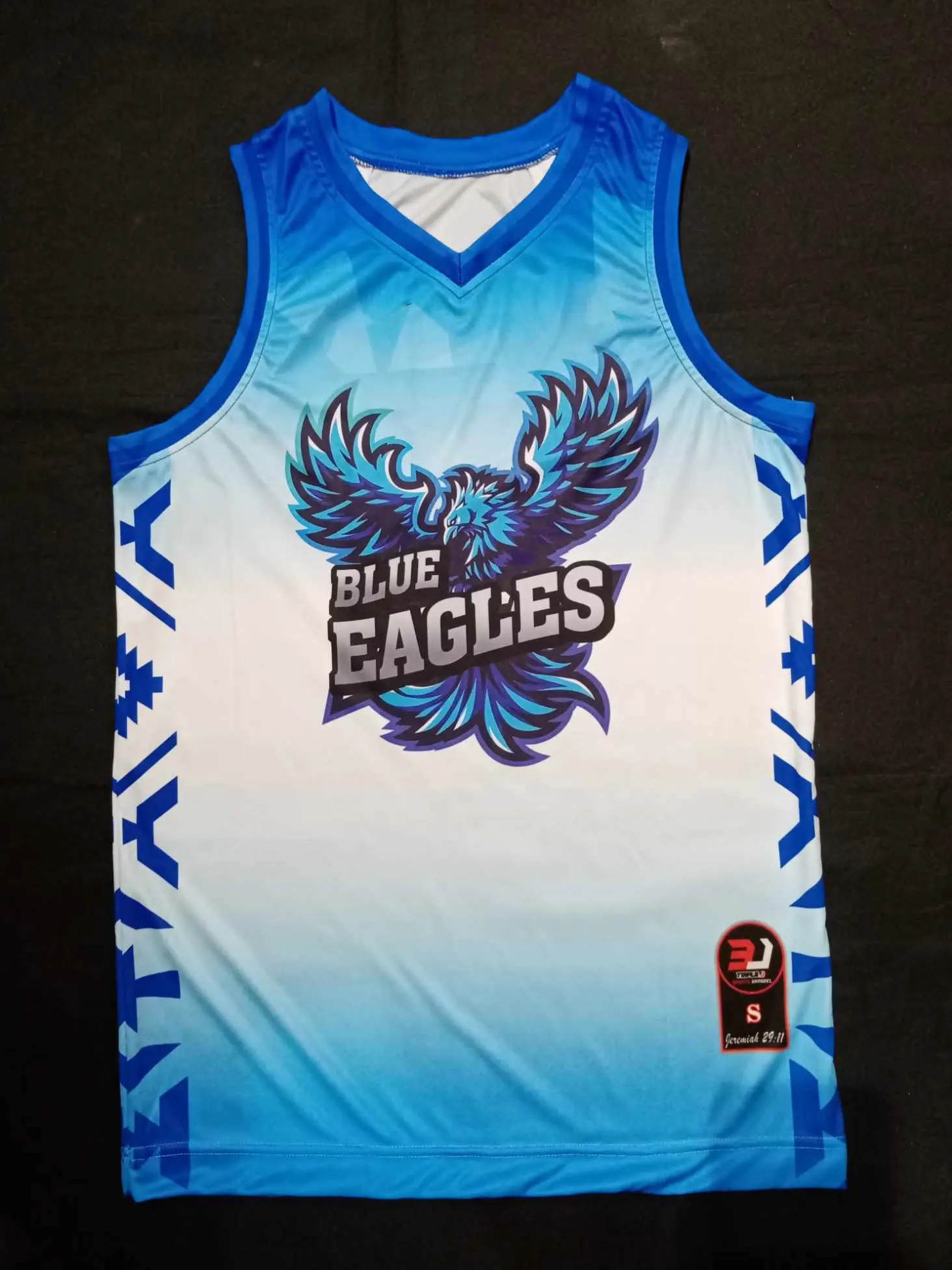 BLUE EAGLES JERSEY CUSTOMIZED TEAM NAME, NAME AND NUMBER