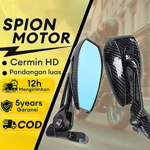 【100% Asli】Produk asli dan otentik ThrustLine Spion Motor Cermin biru dan putih anti silau/dapat