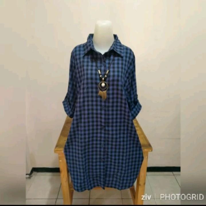 Product Introduction of Tunik Wanita//Tunik motif Kotak  bahan Katun Lembut 11