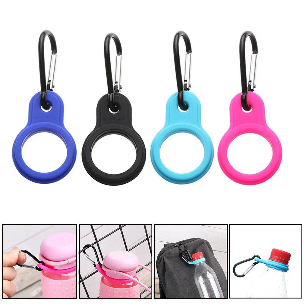 1PC Hot New Arrival Camping Hiking Tool Sports Kettle Buckle Rubber Buckles Hook Outdoor Carabiner Water Bottle Holder