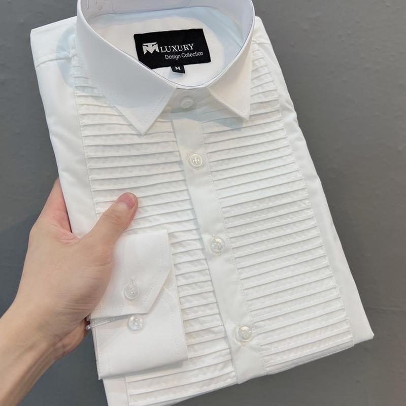 Áo Xếp Ly Ngang Màu Trắng đi làm văn phòng thường 0