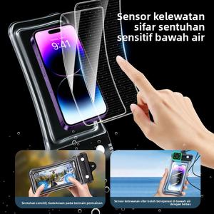 Beg Telefon Kalis Air Boleh Terapung dengan Skrin Sentuh dan Beg Udara untuk Berenang Berakit dan Reka Bentuk Fotografi Putih Supplies Sarung untuk Penghantaran dan Jurulatih