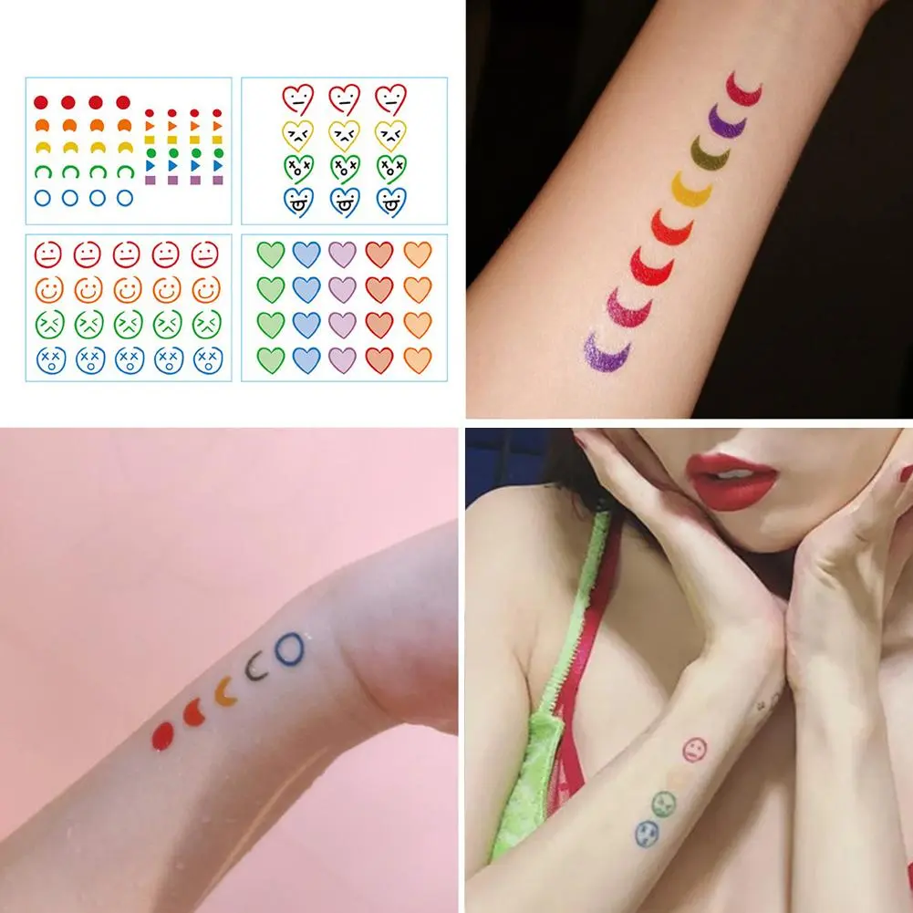Personalized Tattoo Sticker Waterproof Simple Heart Tattoo Sticker Shaped Z6M7