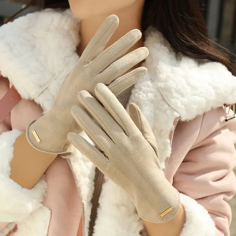 [ HGS ] Sarung Tangan Wanita Berbahan Kulit Halus Dengan UjungJari Terbuka, Sempurna Untuk Tampil Stylish Di Musim Dingin LEATHER GLOVE