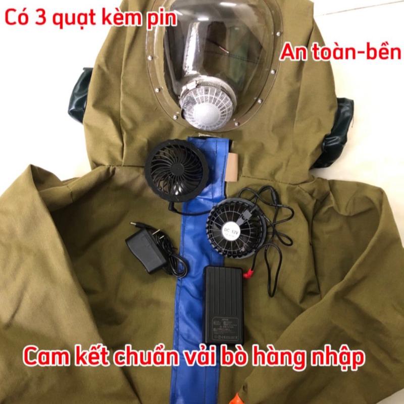 Quần áo bắt ong vải bò cao cấp hàng nhập có mặt nạ chống độc và 3 quạt,pin Jacket Menswear Pants