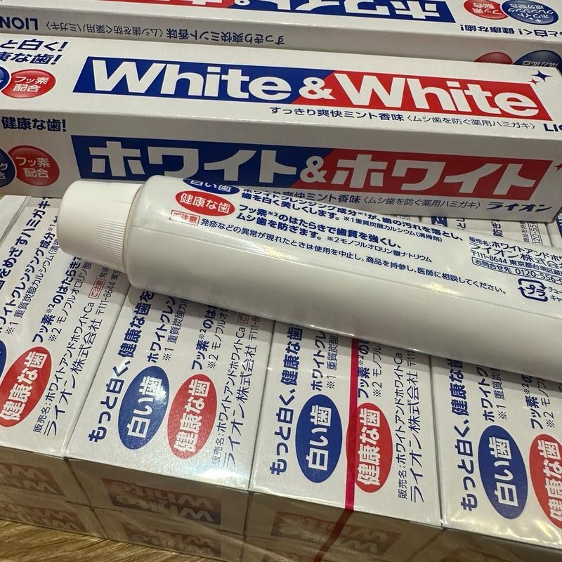 3 HỘP KEM ĐÁNH RĂNG NHẬT BẢN WHITE & WHITE - TẶNG 5 BÀN CHẢI THAN TRE HOẠT TÍNH 4