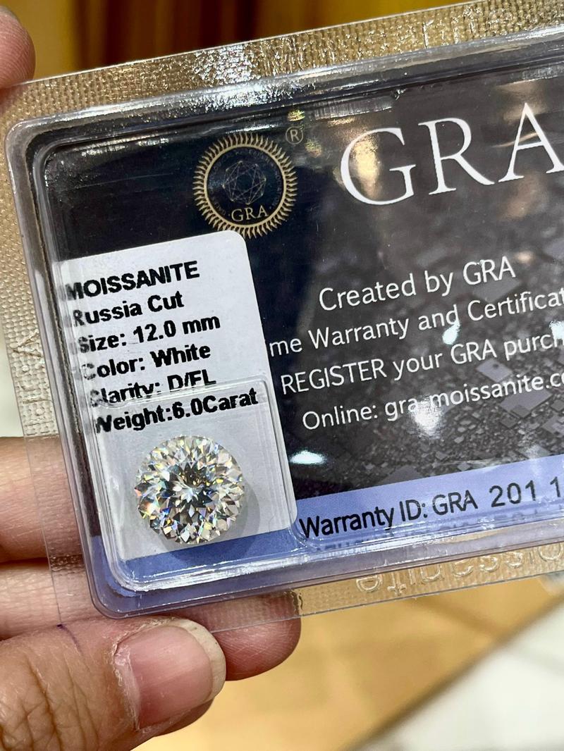 Product Introduction of Kim cương Moissanite màu Trắng giác Hoa cúc Nga 4.0 - 11.0 ly viên Tròn Hàng Mỹ (kèm Kiểm Định GRA) 5