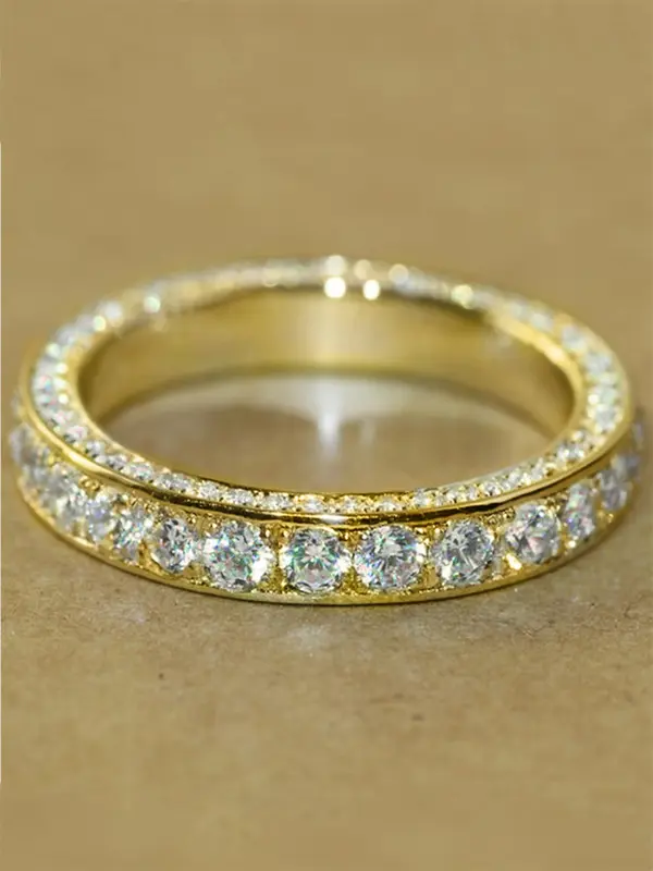 Classic Rhinestone Decorated Promise Ring for Gift, Trendy All-match & Exquisite Jewelry for Engagement Anniversary Party Jewelry Gifts for Women & Girls Love Ring, Wedding Promise Rings 3