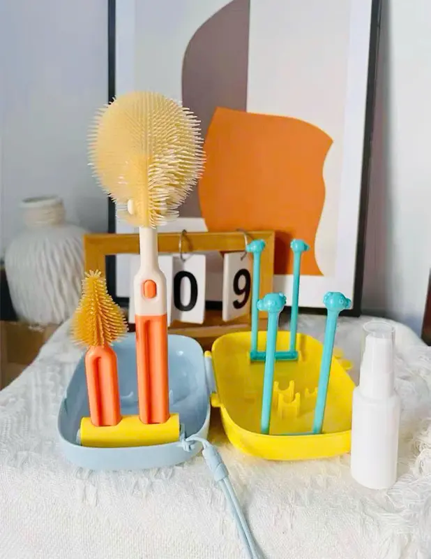 Set Cọ Bình sữa silicon 6ct Hàn Youkebe ,Bebikr kèm nọ rửa bình siêu tiện lợi cho các mom 4