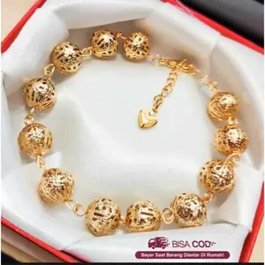 COD Gelang XUPING Bola Bola Gold Gelang Wanita Anti Karat cod Dewasa Emas Bracelets Perhiasan