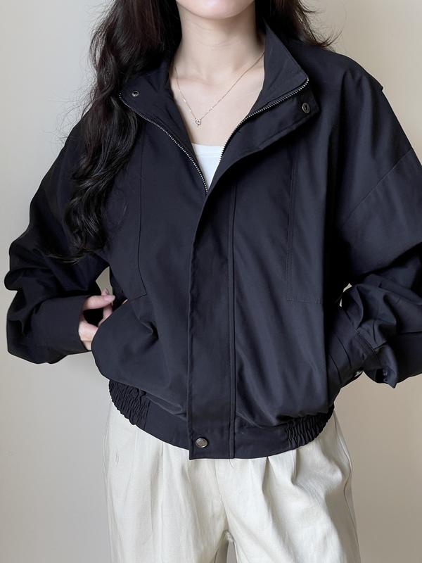 Áo Khoác Gió Dáng Lửng Chất Gió Lụa Mềm Dày Dặn Miho House