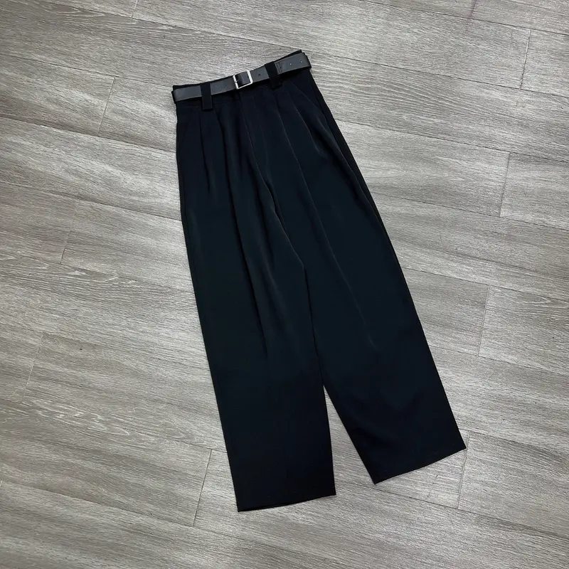 Quần Baggy Công Sở Lưng Cạp Cao Dáng Thụng Chất Vải Gold Nhật Cao Cấp Kèm Đai [Hàng Thiết Kế Cao Cấp Chathimy] Nữ Women tây Kem Pants Nhung Lưng Cao Kaki 4
