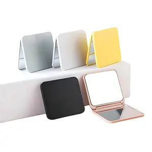 Cermin Rias Lipat Mini Dua Sisi Portable Multifungsi untuk Perjalanan