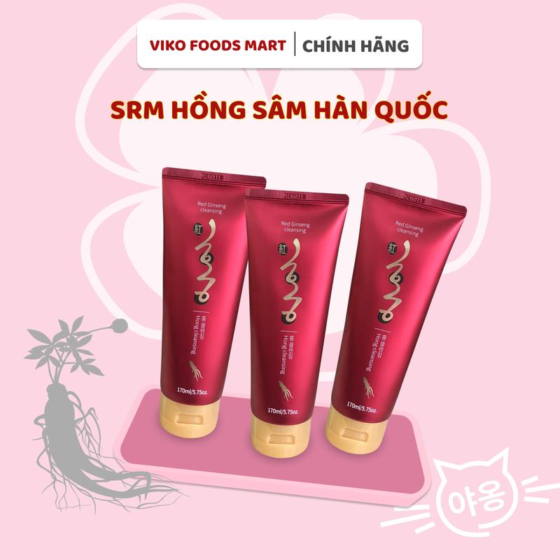 Sữa rửa mặt hồng sâm Hàn Quốc 170ml hàng chính hãng
