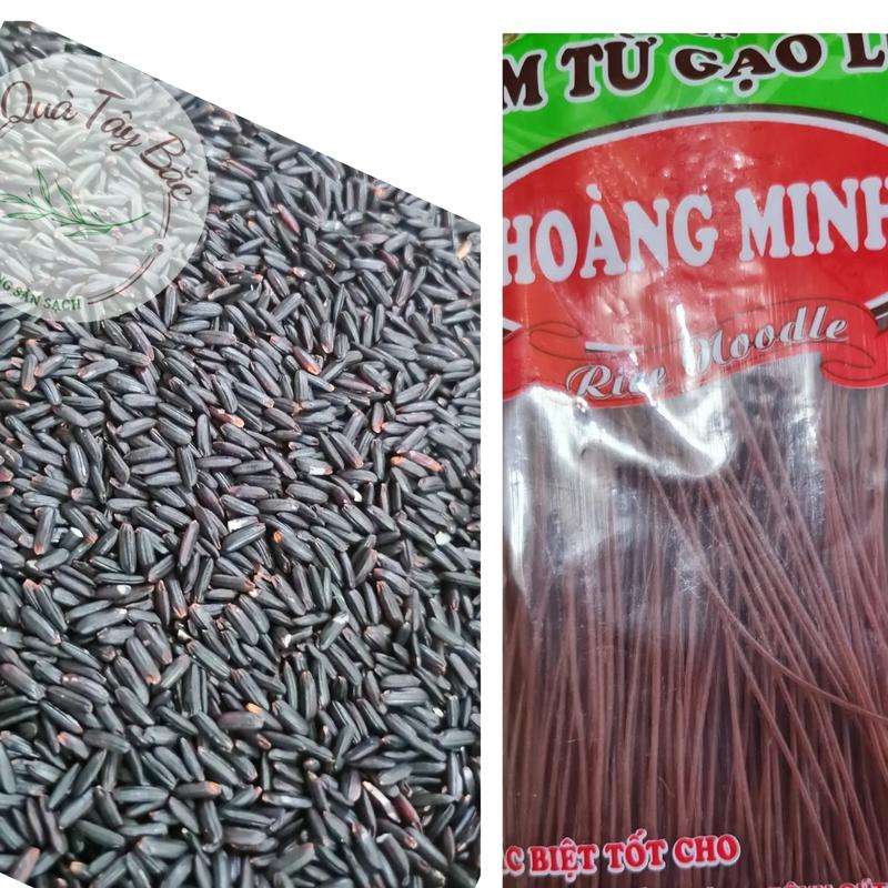5kg gạo lứt đen + tặng 1 bún gạo lứt Hoàng Minh Food thầy tuệ hải