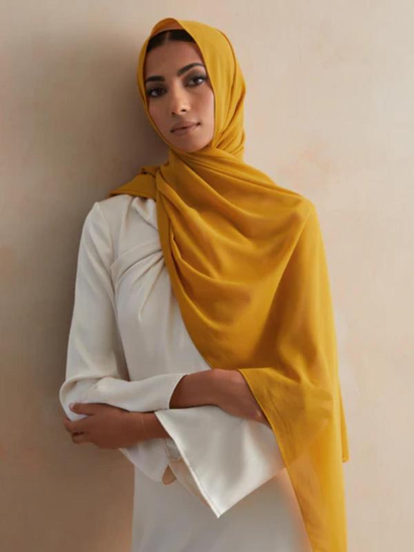 Women's Solid Long Scarf, Lightweight Soft Comfortable Breathable Hair Sleeping Wrap For All Seasons, Fashion Versatile Scarf For Women 4