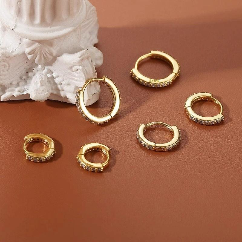 Product Introduction of Hoa tai mạ vàng 18k, bán chạy, có kích thước 6 / 8 / 10mm, có khóa, thiết kế dải, đồ trang sức dưới nước, phụ kiện 0
