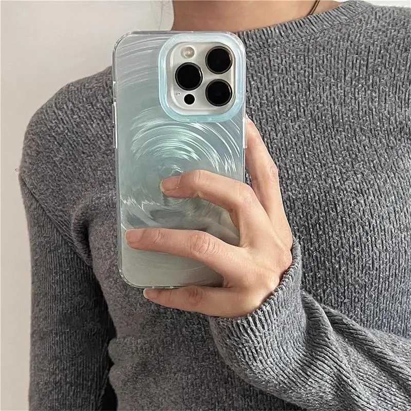 Mixed Color Swirl Pattern Phone Case, Decorative Phone Protector Cover, Phone Accessories Compatible with iPhone 11 12 13 14 15 16 Pro Max, Casing 3