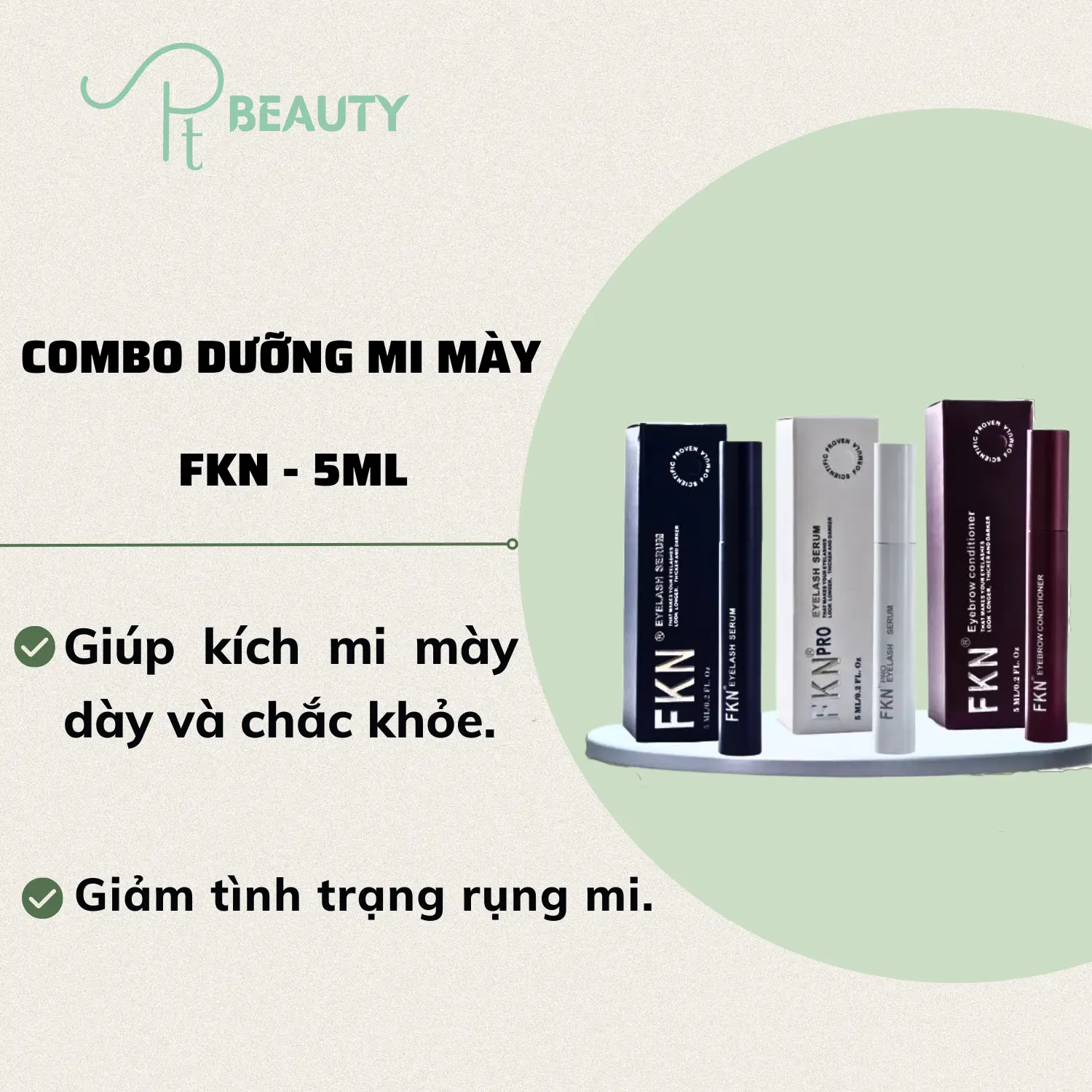 Sản Phẩm Hỗ Trợ Dưỡng Cong Dài Cho Mi Mày FKN - 5ml