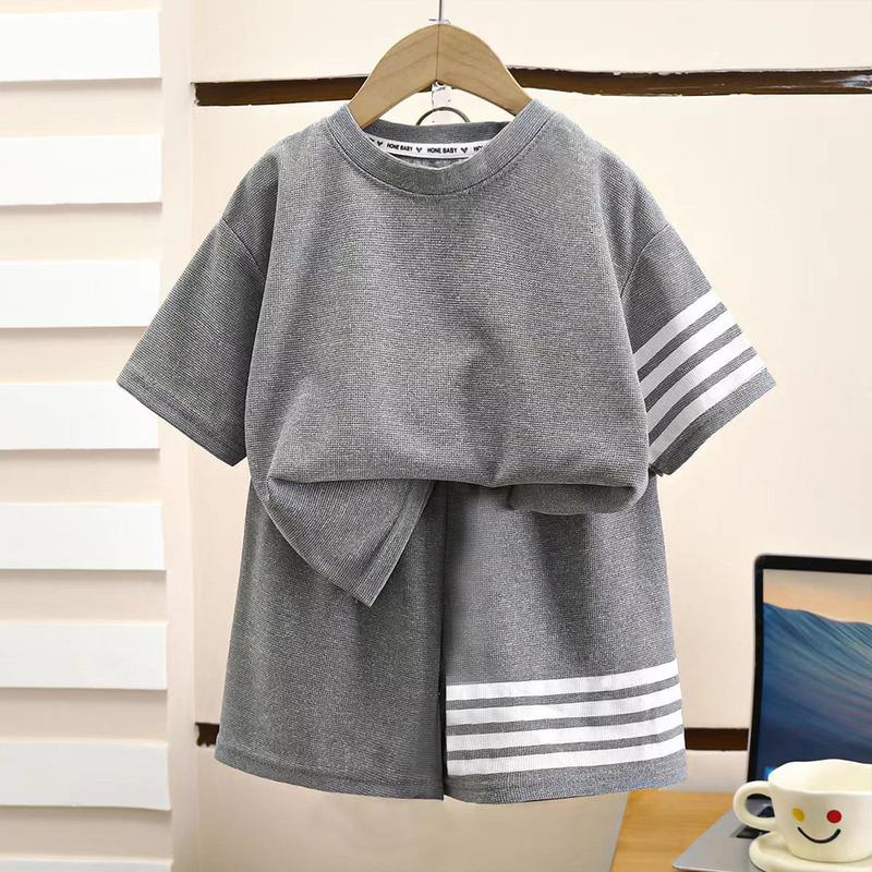 Product Introduction of BarongKids【COD】Baby Kids Terno Sando Suit For Boy Girl T-shirt W/shorts Waffle For 0-7 Years Old baby Minimalist Design 2 Piece Set Casual Work Sports OOTD Unisex For Child Summer Outfit Indoor Outdoor Wear 11