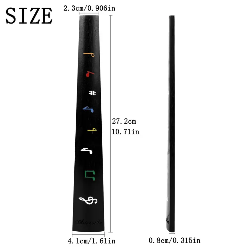 4/4 Violin Fingerboard, Music Note Pattern Violin Fingerboard, Music Accessories for Violin, Violin Accessories for Music Lovers 1