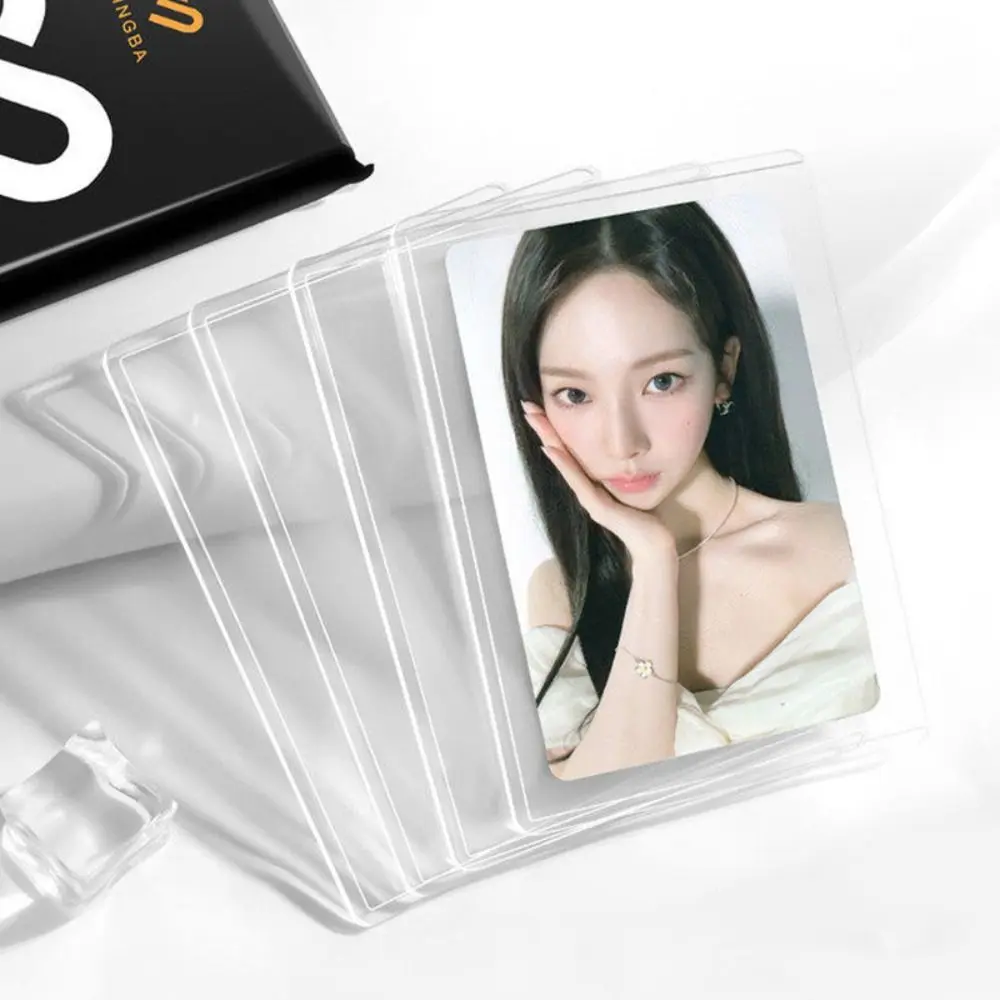 seeken New Transparent Photocard Holder Anti-Scratch PVC Photo Protective Cover Moisture-proof Card Collecting Holder