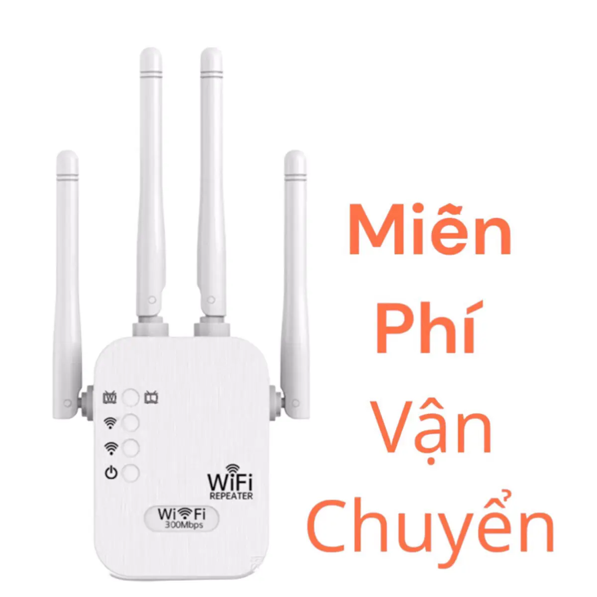Bộ mở rộng sóng wifi 4 râu tốc độ 300mbps phù hợp với gia đình và văn phòng máy tính ti vi camera - Chuẩn N - Phát xuyên tường - Có 2 cổng LAN