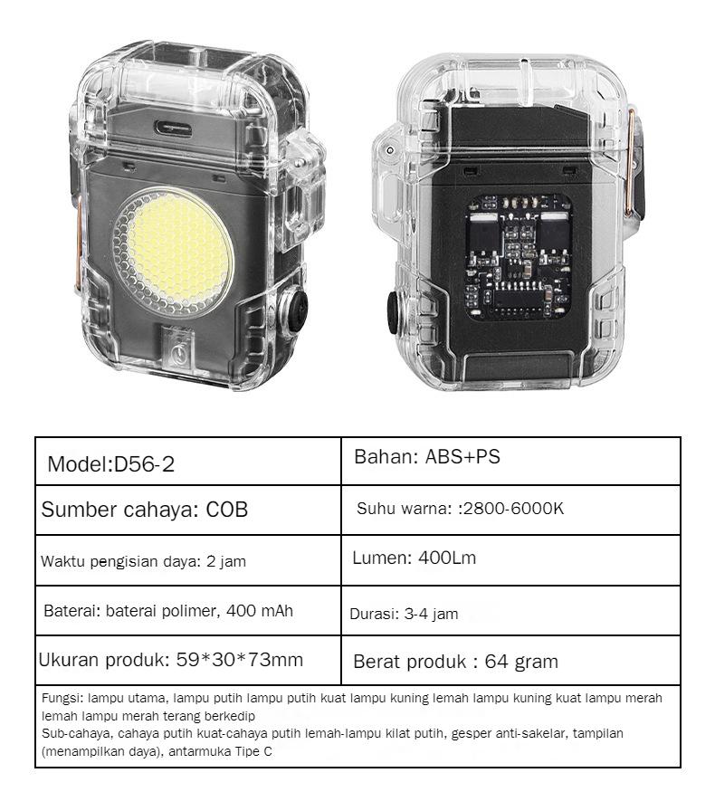 Product Introduction of <Pengiriman Lokal>Tongkol Membawa Rantai Kunci Cahaya Darurat Lampu Portabel Rechargeable Senter LED 5