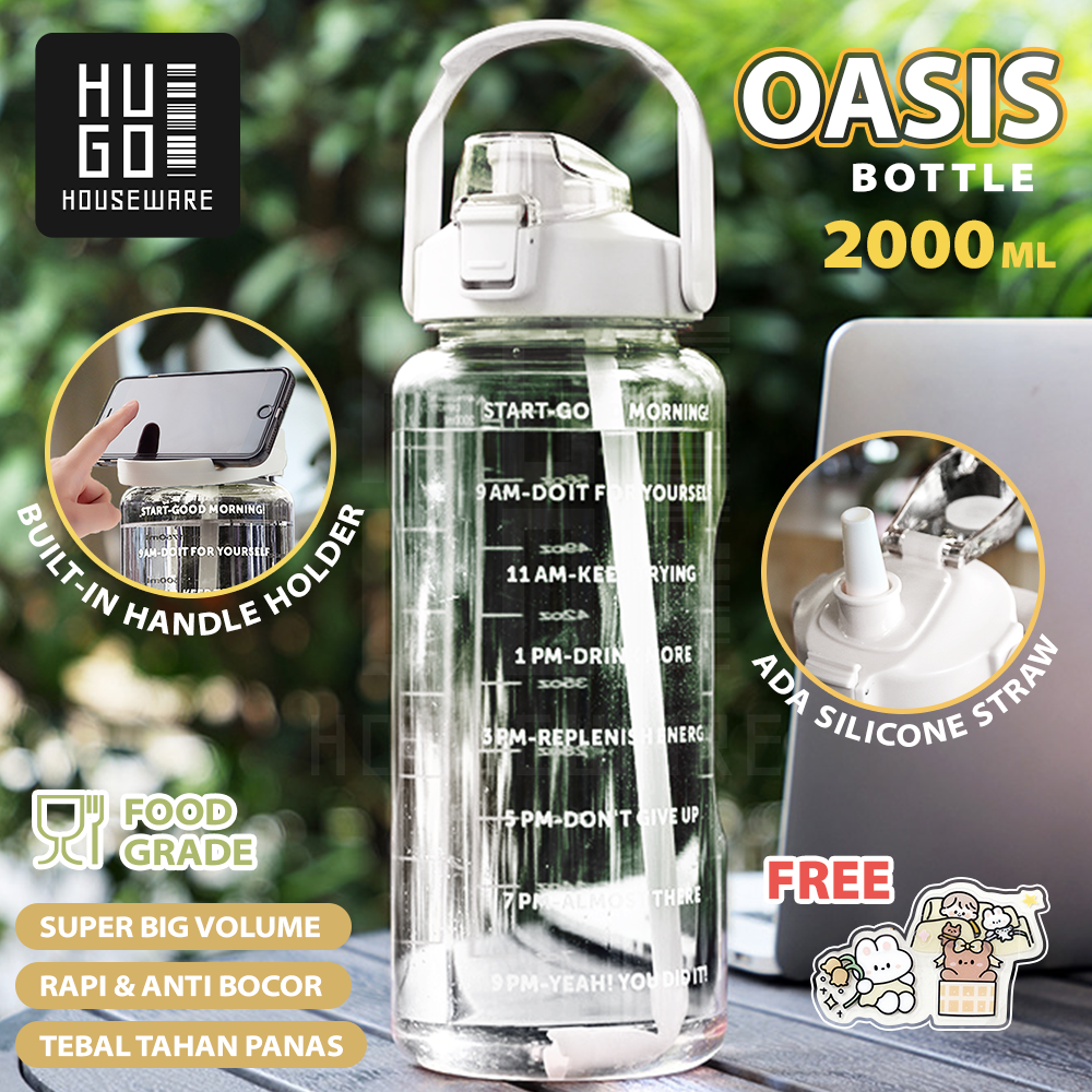 Promo HUGO Botol Minum 2 Liter Bening Botol Air Minum Anak Sekolah ...