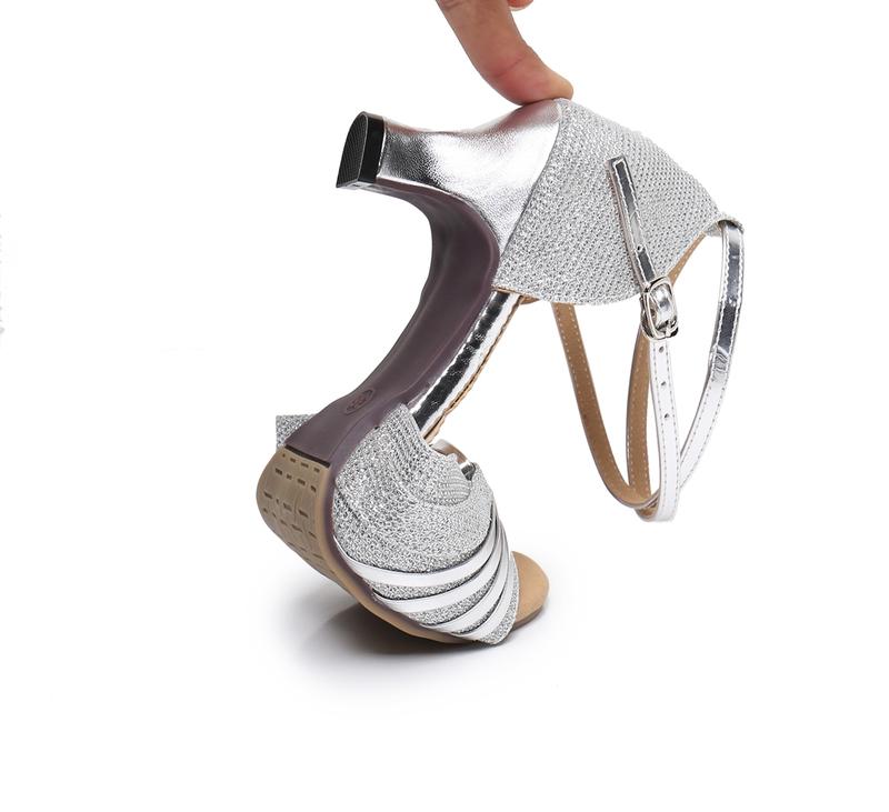 Product Introduction of YAN Sepatu Dance Wanita Sepatu Hak 5cm Sepatu Dansa Latin/ Line Dance 40