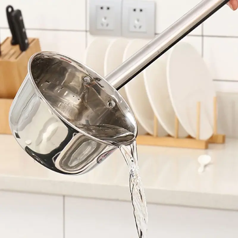 Muỗng Nước Bằng Thép Không Gỉ, Muỗng Nước Tay Cầm Dài, Muỗng Phục Vụ Thực Phẩm, Muỗng Súp, Muôi Nước Nhà Bếp 6