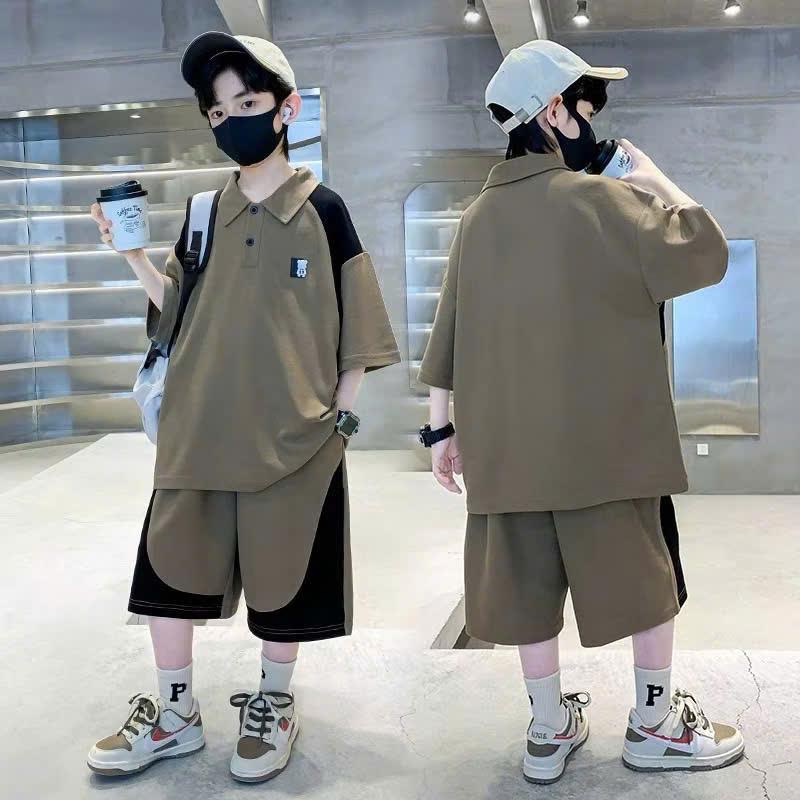 Bộ quần áo bé trai 18-52kg mẫu POLO GẤU. Chất liệu co giãn thoáng mát.