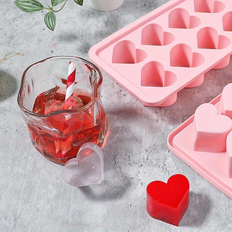 Product Introduction of Silicone Heart Shaped Ice Cube Mold, 1 Count 10-hole Ice Cube Tray, Reusable Ice Mold for Whiskey, Wedding, Holiday Party, Kitchen 3