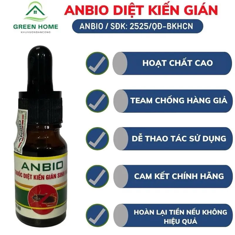 Chế Phẩm Trừ Kiến Gián Tận Gốc ANBIO Chaui 10ml 0