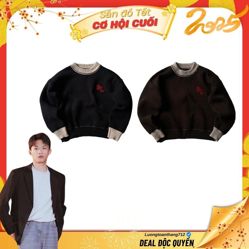 [ DOC QUYEN LUONGTOANTHANG ] Áo Sweater Len Thêu Đỏ Lông Cừu- Local Brand Slick  UNISEX Dài Tay