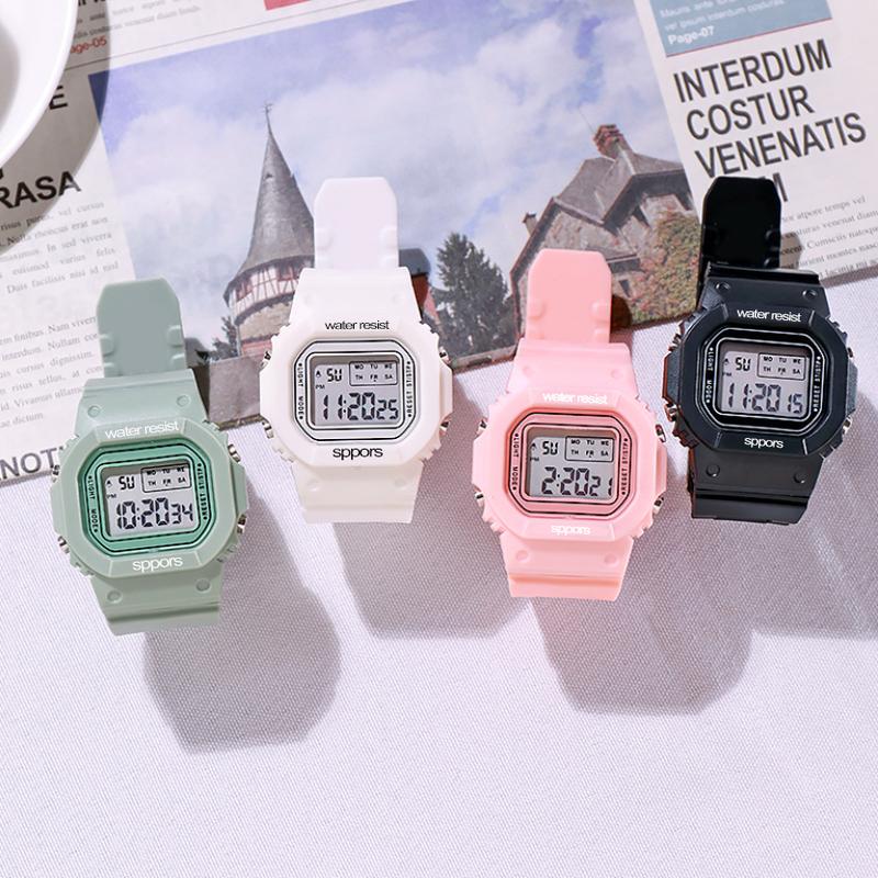 Đồng hồ điện tử nam nữ SPPORS S019 thể thao, mặt chữ nhật cá tính