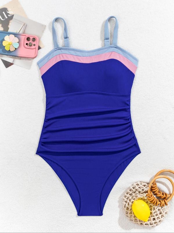 Women's One-piece Swimsuit, Casual Comfy Breathable Swimwear for Beach Holiday Vacation, Ladies Swimsuit for All Seasons 5