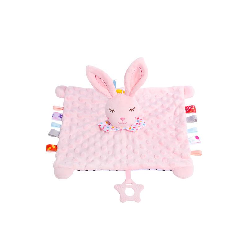 Product Introduction of Cute Cartoon Animal Comfort Cloth, 0-year-old Baby Comfort Toy Comfort Cloth with Doll Comfort Cloth 11