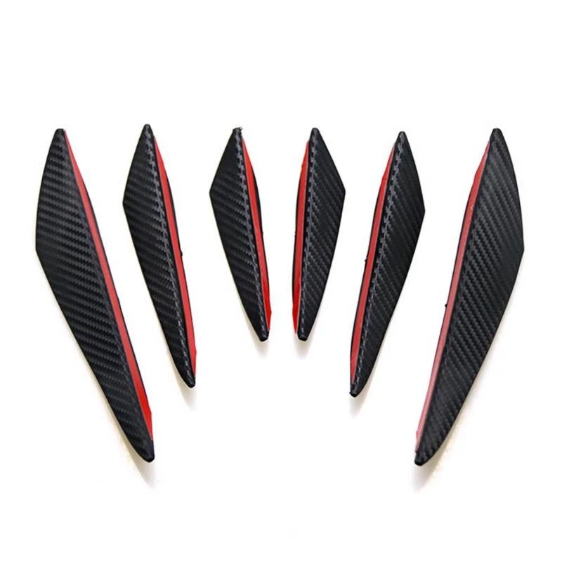6 Pcs Car Spoiler Splitters Decorative Protect Vehicle Edge Car Tuning Canard Universal Front Bumper Lip Car Accessories 6